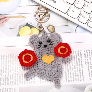 <span class=keywords><strong>Mini</strong></span> Amigurumis maglieria animale bambola cinese segno zodiacale giocattoli portachiavi porco mucca uncinetto <span class=keywords><strong>borse</strong></span> portachiavi accessori fatti a mano - Product Image 4