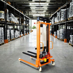 Chariot élévateur électrique certifié CE gerbeur de palettes de 1 tonne avec système extérieur à trois cadres de portes de 4m à 6m pneus en polyuréthane 4WD - Product Image 4