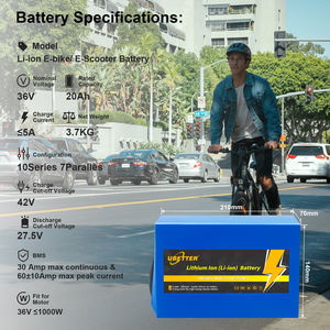 Paquete de Baterías de Iones de Litio de 36 V, Recargable, de Alta Capacidad, con BMS, para Bicicleta Eléctrica, Scooter Eléctrico, Fuente de Alimentación Universal de Largo Alcance - Product Image 3