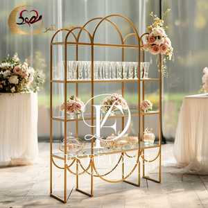 Estante para Copas de Vino Feidao F032, Romántico y Elegante, de Acero Inoxidable Dorado, con Capacidad para 50 kg, para Eventos en Bares - Product Image 6