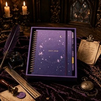 Carnet de notes spirale Yihe New 8,5 x 11 étoiles et lune avec options de coffret cadeau Noël/mariage disponibles