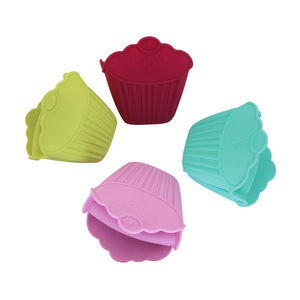 Biểu tượng tùy chỉnh Silicone lò Găng tay với ren-up Tính năng nhiệt-cách nhiệt dùng một lần Baking găng tay cho nhà BBQ lò sử dụng - Product Image 1