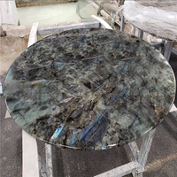 GOLDTOP OEM/ODM Direct Factory Dalles de granit Labradorite bleu de Madagascar pour décoration murale et revêtement de sol de comptoir