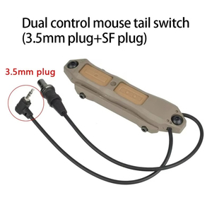 Interrupteur à pression tactique LAMBUL à double fonction (constant/momentané) avec connecteurs SF, 2,5 mm et 3,5 mm pour contrôle PEQ/<span class=keywords><strong>DBAL</strong></span> - Product Image 5