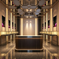 Showroom de bijoux de luxe moderne : Service complet de conception et de construction