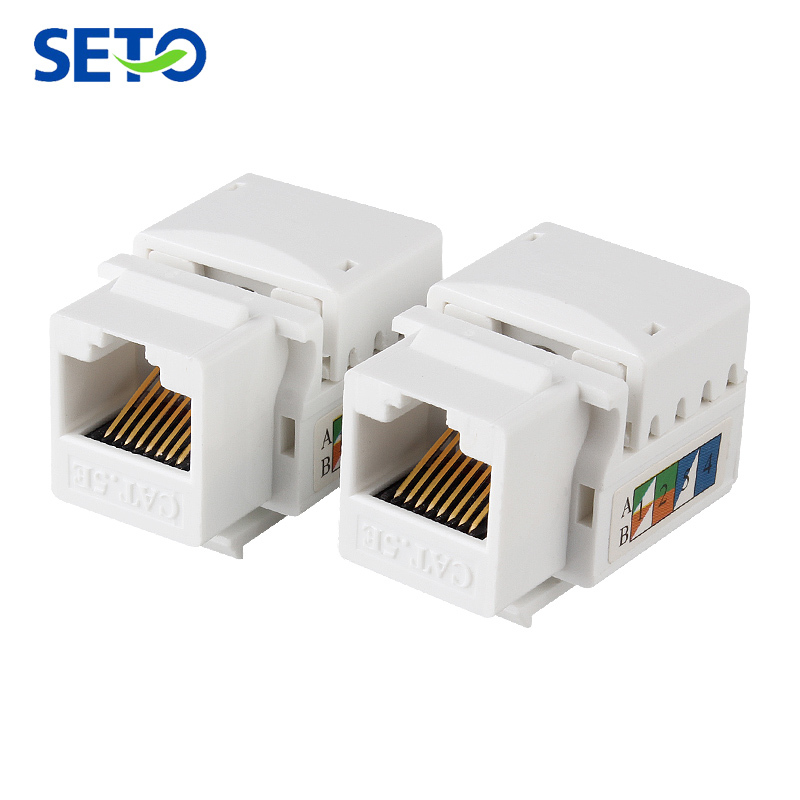 SETO 180 градусов RJ45 CAT5E Keystone Jack Cat. 6 соединителей UTP Cat6 Jack