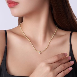 Collar con Colgante <span class=keywords><strong>de</strong></span> Moissanita Tallada en Plata 925 Chapada en <span class=keywords><strong>Oro</strong></span> <span class=keywords><strong>de</strong></span> 18K, Cadena <span class=keywords><strong>de</strong></span> Capas con Cuentas <span class=keywords><strong>de</strong></span> Moissanita <span class=keywords><strong>de</strong></span> 5mm, <span class=keywords><strong>Venta</strong></span> al por Mayor <span class=keywords><strong>de</strong></span> Fábrica ZANLONG para Mujer - Product Image 5