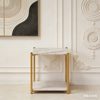 Table basse de salon à double plateau sur roulettes, moderne, créative et simple, chariot de rangement multifonctionnel pour collations