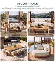 Table et chaises de terrasse en corde tressée pour villa de luxe, ensemble de salle à manger moderne pour hôtel et complexe, mobilier d'extérieur imperméable pour patio