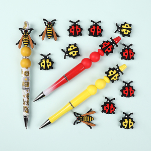 ลูกปัดซิลิโคนรูปแมลงเต่าทองและตัวต่อ 3 มิติ Bestwx น้ำหนัก 5 กรัม สำหรับตกแต่งปากกา ของขวัญวันหยุด จี้ห้อย อุปกรณ์เสริม - Product Image 2