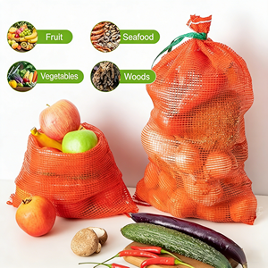 Bolsas de malla ecológicas, resistentes al agua, transpirables, duraderas, de alta resistencia, tubulares de polipropileno Raschel, con estampado en caliente. - Product Image 1