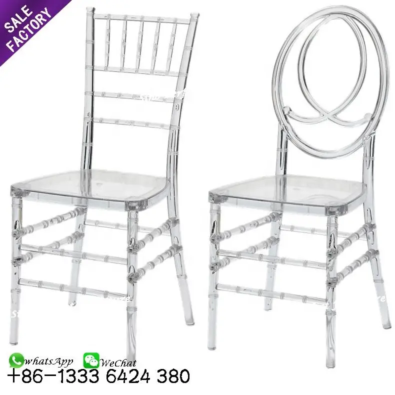 modern cheap price banquet hall transparent resin chair rental padded plastic chiavari chair