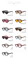 Lunettes de soleil rétro œil de chat, protection UV400, durables, transparentes, confortables, monture intégrale, tendance, unisexe, plusieurs options