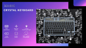 Teclado Bluetooth Transparente para Tablet, Mini Teclado Inalámbrico Bluetooth Original para iPad, Proveedores de Tablets Samsung 9 - Product Image 4