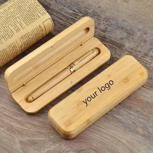 Bamboo Fountain Pen with Bamboo Gift Box Custom logo Fountain Pen Gift Set for Calligraphy Writing Artist and Professionals