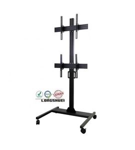 Chariot de présentation pour ordinateur portable et projecteur réglable en hauteur avec construction en métal à 4 roues - Product Image 4