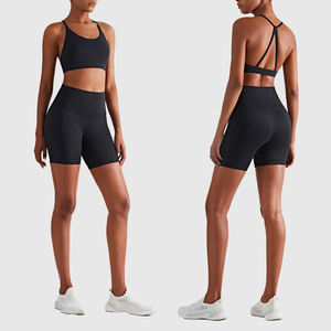 FITVOLT Vente en gros Vêtements de yoga et de fitness d'été, tendance, unis, respirants, en Spandex/Nylon, sans bretelles, taille haute, écologiques - Product Image 3