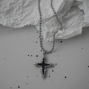 Collana con Ciondolo a Croce in Acciaio Inossidabile, Gioielli Hip Hop Punk, Collana Gotica Retrò a Cuore per Uomo e Donna - Product Image 4