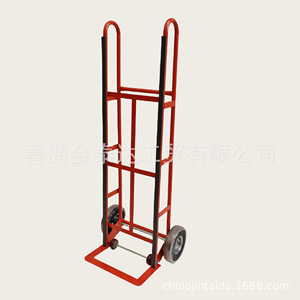 รถเข็นสี่ล้อ รับน้ำหนักได้ 200 กก. ทนทานสำหรับงานอุตสาหกรรม สีแดงเคลือบผงเหล็ก วัสดุเหล็ก รถเข็นเงียบสำหรับคลังสินค้า - Product Image 2