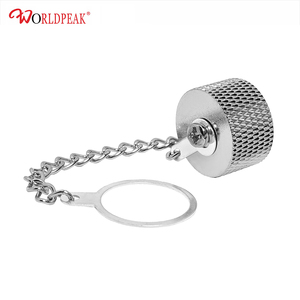 Nhà cung cấp Nhà máy RF thiết bị đầu cuối Nắp bụi kim loại bảo vệ Bìa bụi cap với chuỗi cho N nam điện cắm đồng trục kết nối - Product Image 1