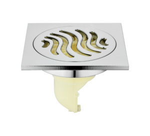 Sifone a pavimento cromato filettato per <span class=keywords><strong>scarico</strong></span> bagno e collegamento a tubo <span class=keywords><strong>lavatrice</strong></span> - Product Image 2