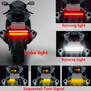 8in Blanc Ambre Rouge <span class=keywords><strong>LED</strong></span> Feux Arrière pour Motos Étanche Triple Rangée Bandes Lumineuses avec 108 <span class=keywords><strong>LED</strong></span> - Product Image 6