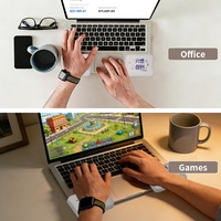 Protection d'angle pour PC, petit tapis de jeu personnalisé pour bureau, une paire de tapis de souris gaming gris pour ordinateur portable avec coussin en mousse à mémoire de forme, en stock pour le bureau et la maison