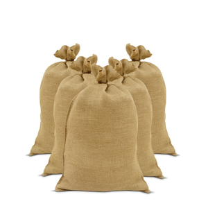 Sacs BD en toile de jute recyclables naturels sérigraphiés avec cordon de serrage avec logo personnalisé Emballage d'utilisation agricole en toile de jute - Product Image 2