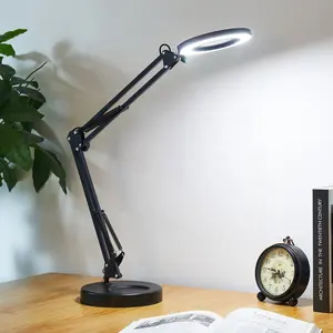 European Hot Sales High Quality Magnifier Loupe Lamp 70CM Long Arm Led Lamp With 5X Magnifier Lens