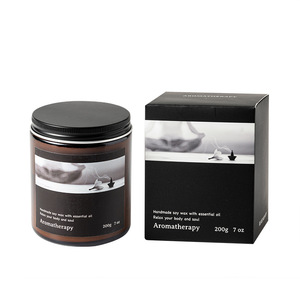 Vela perfumada de cera con taza marrón grande de soja, contenedor de latas de vela perfumadas redondas - Product Image 1