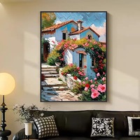 Nouveau kit de peinture au diamant DIY 2025 avec taille et cadre personnalisés pour l'art mural du salon