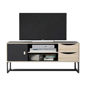 Modern Metal Wooden Design Industrial Portable Tall Folding Models Height Adjustable Office Study Computer Desktop TV Stand