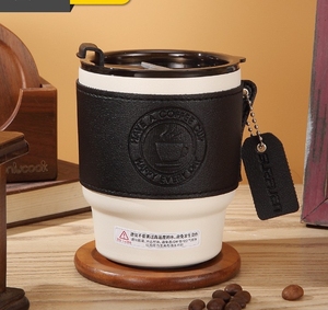 Tasses à café de voyage chaudes de 350 ml, gobelets réutilisables pour expresso avec couvercles, résistants à la chaleur pour les boissons chaudes ou froides Americano - Product Image 1