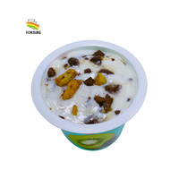 Emballage de yaourt personnalisé de 110ml Gobelets ronds en plastique imprimés pour tasse de crème glacée et baignoire de yaourt à dessert