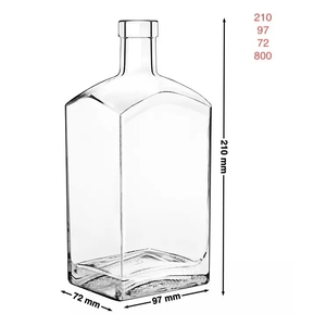 Botellas de Tequila Personalizadas de Alta Calidad, Cuadradas y Planas, de 700 ml y 750 ml, Botellas de Licor Transparentes Desiree con Acabado de Boca de Barra - Product Image 2