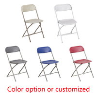 Chaises pliantes blanches en plastique HDPE de jardin extérieur de forte capacité en gros pour événements