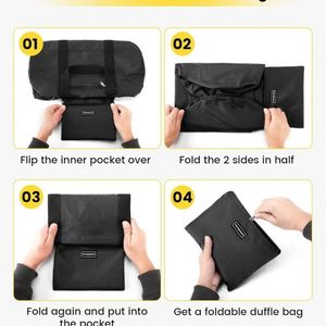 New Large Capacity Black Cylinder <b>Bag</b> Unisex Gym Sports <b>Duffel</b> <b>Bag</b> Waterproof Nylon Travel Shoulder <b>Bag</b> - Product Image 3