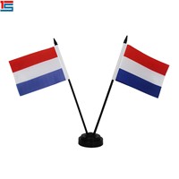 Bendera Meja Negara-Negara Dunia Berkualitas Tinggi dengan Logo Kustom 8x5 Inch, Bahan EVA Ramah Lingkungan, Tahan Air, Cetak Digital, Bendera Meja Kantor