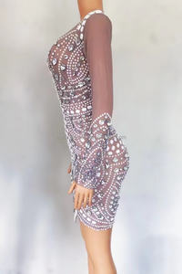 NOVANCE Y2524 2023 Produits Robe de demoiselle d'honneur courte à paillettes et cristaux, bord inférieur irrégulier, robe de cérémonie pour <span class=keywords><strong>mariage</strong></span> - Product Image 4