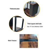 YQ FOREVER – armoire à livres d'angle industriel en bois Antique, étagère à livres sur pied à 4 niveaux