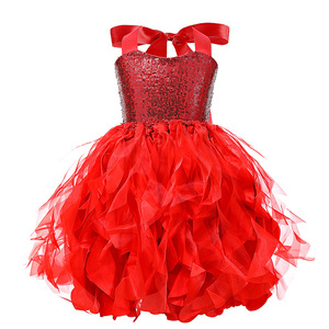 Wholesale custom girls' <b>sequined</b> princess dresses Halloween party celebration costumes ball costumes - Product Image 6