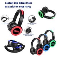 Casque sans fil UHF RF770 HiFi Silent Disco, casques sans fil électroniques pour soirées silencieuses