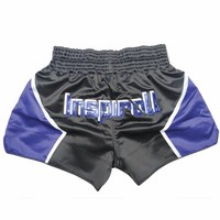 Celana Muay Thai Satin Pria Merah Hitam - Celana Muay Thai Gladiator untuk Penampilan Dramatis di Ring