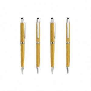 Stylo bille et stylet en bambou 2-en-1 élégant, écologique, personnalisable avec logo, vente en gros - Product Image 1