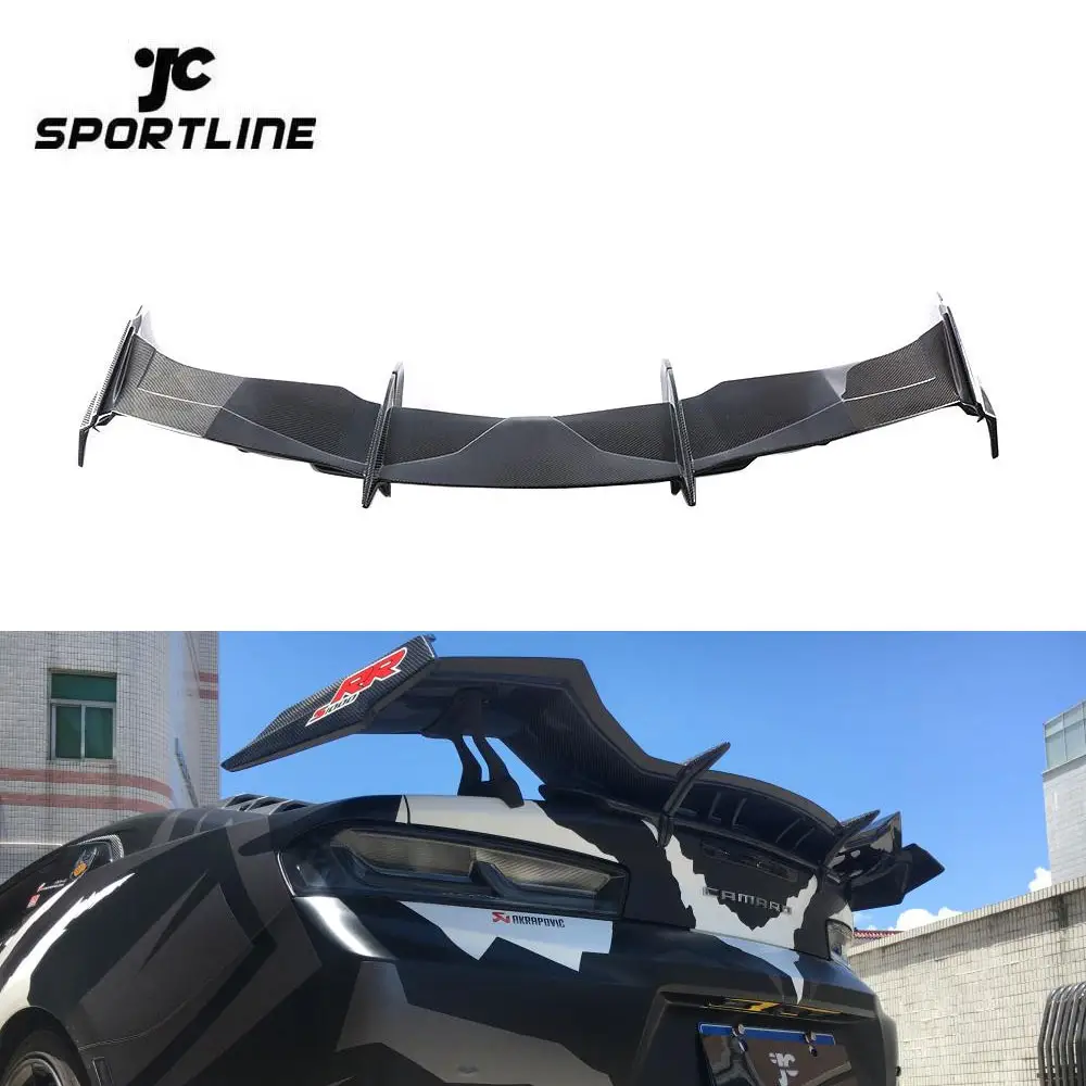 Spoiler traseiro de fibra de carbono, spoiler para chevrolet camaro rs coletor 2 portas 2016-2019