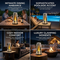 Lanterne de table LED sans fil portable pour extérieur, lampe de chevet, haut-parleur de patio pour jardin et resort
