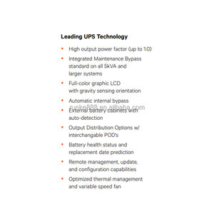 수직 전원 장비 GXT 03k00AS1105Y1 고주파 단일 입력 단일 출력 랙/타워 <span class=keywords><strong>3kVA</strong></span> 스마트 <span class=keywords><strong>UPS</strong></span> GXT5-3KL630RT2UXL - Product Image 6