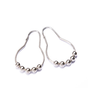Ganchos de cortina de ducha de acero inoxidable Amazer, accesorios de baño deslizantes fáciles, ganchos de cortina de ducha antioxidantes - Product Image 2
