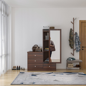 Armario de Dormitorio <span class=keywords><strong>con</strong></span> Puerta Corredera, Muebles de Melamina, Armario Marrón <span class=keywords><strong>con</strong></span> Cajón, <span class=keywords><strong>Precio</strong></span> de Fábrica Zhiqu - Product Image 2