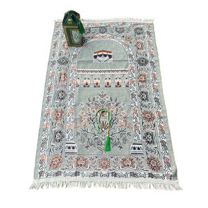 Juego de Alfombras de Oración Musulmana para Asia <span class=keywords><strong>Central</strong></span> - Alfombra con Flecos de 3 Piezas con Cuentas de Tasbih y Caja de Almacenamiento, Accesorios Completos para la Oración Islámica - Product Image 5